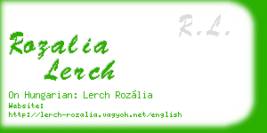 rozalia lerch business card