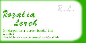 rozalia lerch business card